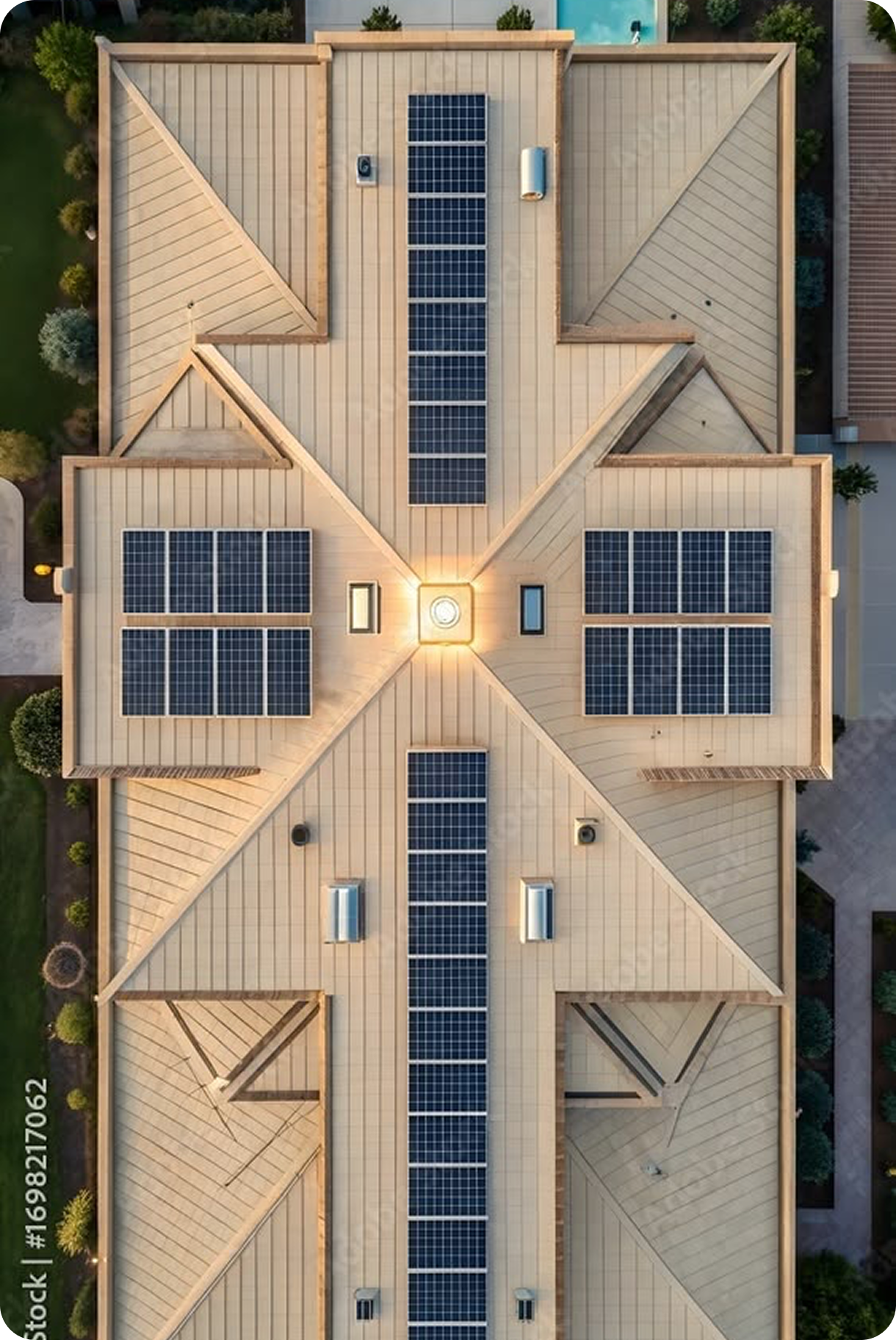 Commercial Cross-Roof Array